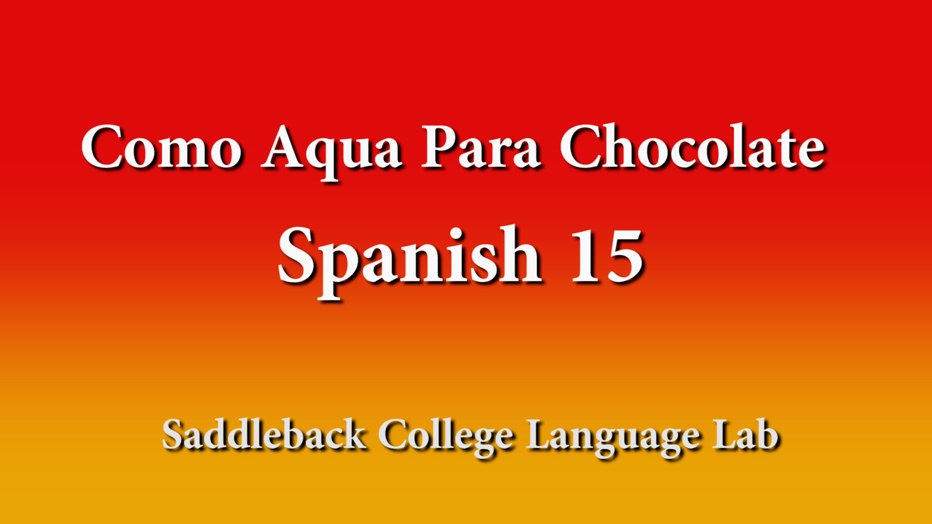 Como Aqua Para Chocolate Spanish 15